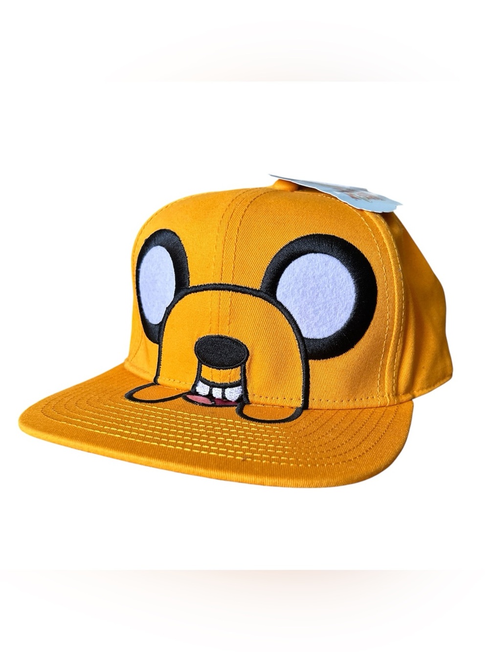 Y2K Emo βAdventure Timeβ Jake the Dog NWT Yellow Embroidered Snapback Hat